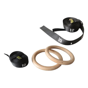 MD Buddy Wooden Gym Rings (Numbered Straps)-Wooden Gym Rings-MD Buddy-1