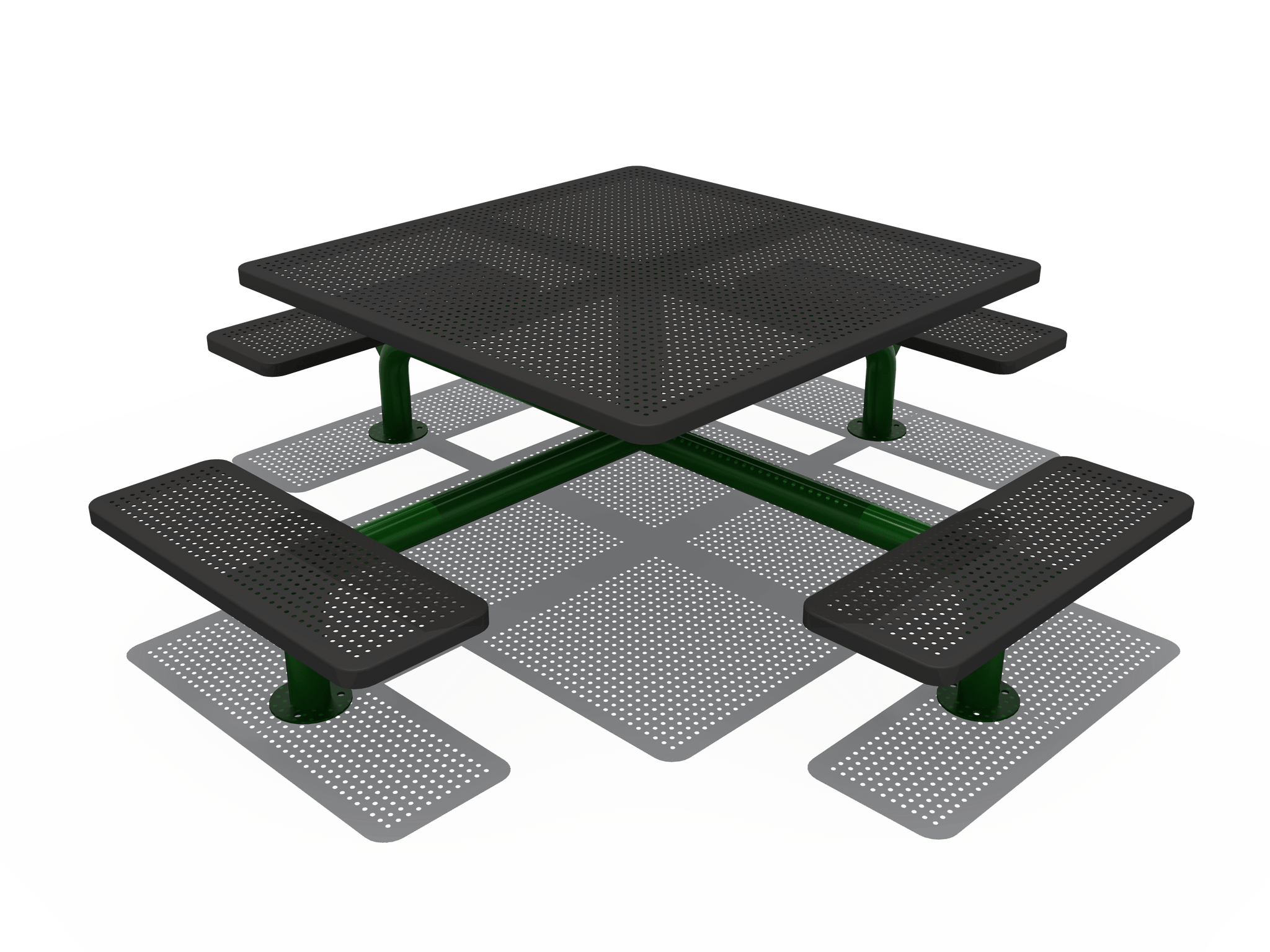 OUTDOOR Square Picnic Table (FY-17602)-Park Amenities-Flaman Family-1