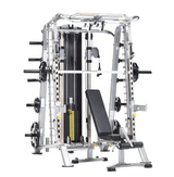 TuffStuff Smith-Half Cage Ensemble - CSM 725WS & TuffStuff Multi-purpose Bench - CMB 375-Smith Machine Half Rack-TuffStuff Fitness-1
