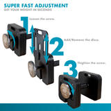 Progression Fitness Adjustable Dumbbells - 10 to 50lbs