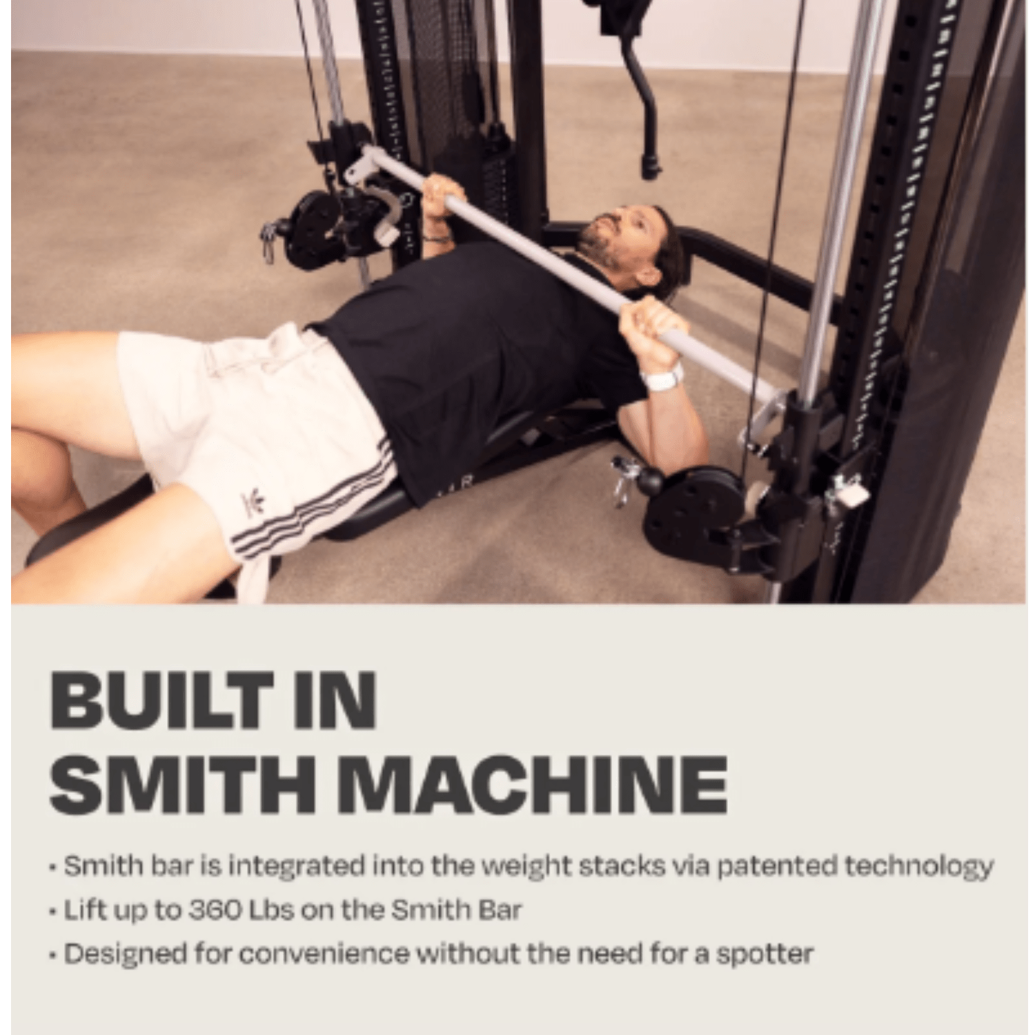 Centr 3 Smith Machine Functional Trainer / FLB2 Bench - Functional Trainer - Inspire Fitness - 8