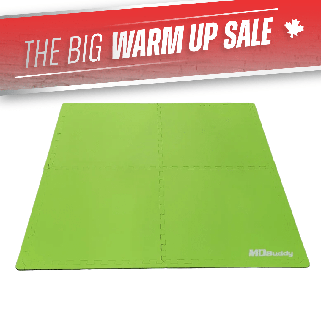MD Buddy Interlock Judo Mat 2' x 2' - Set of 4 (Black / Green) - Judo Mat - MD Buddy - 1