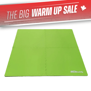 MD Buddy Interlock Judo Mat 2' x 2' - Set of 4 (Black / Green) - Judo Mat - MD Buddy - 1