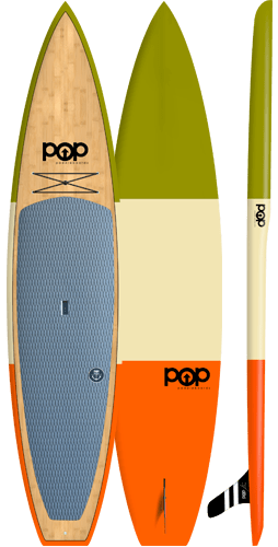 Pop 12' Bamboo Stand Up Paddle Board (Americana) - Paddleboards - POP Board Co. - 1