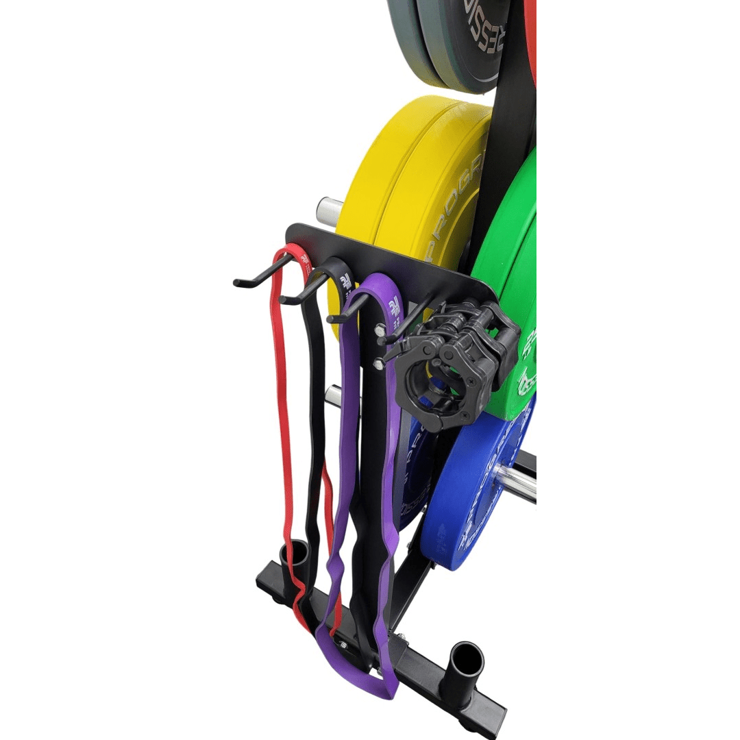 Progression Bumper Plate Tree with Bar Holders on Wheels