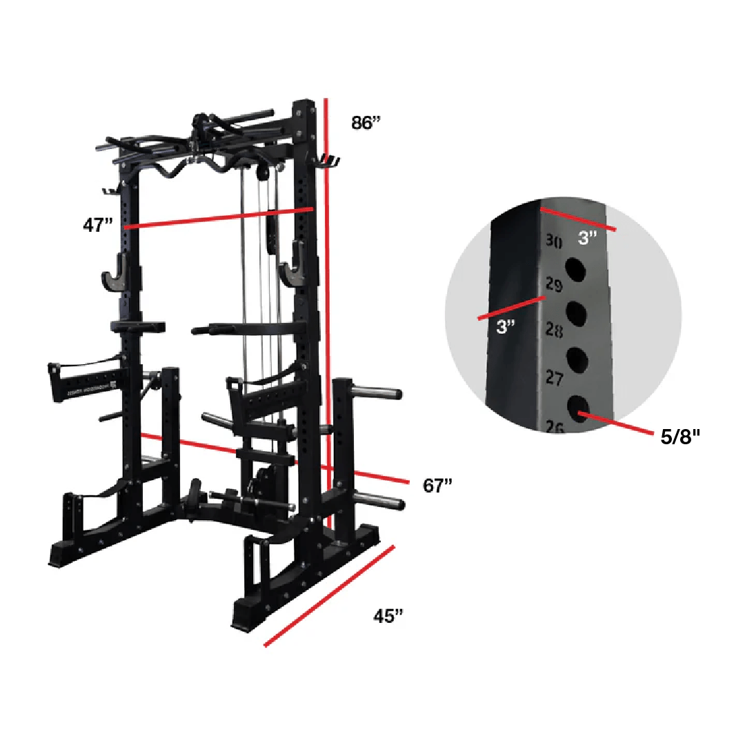 Progression Fitness 275 Super Half Rack - Weight Lifting Half Rack - Progression Fitness - 2