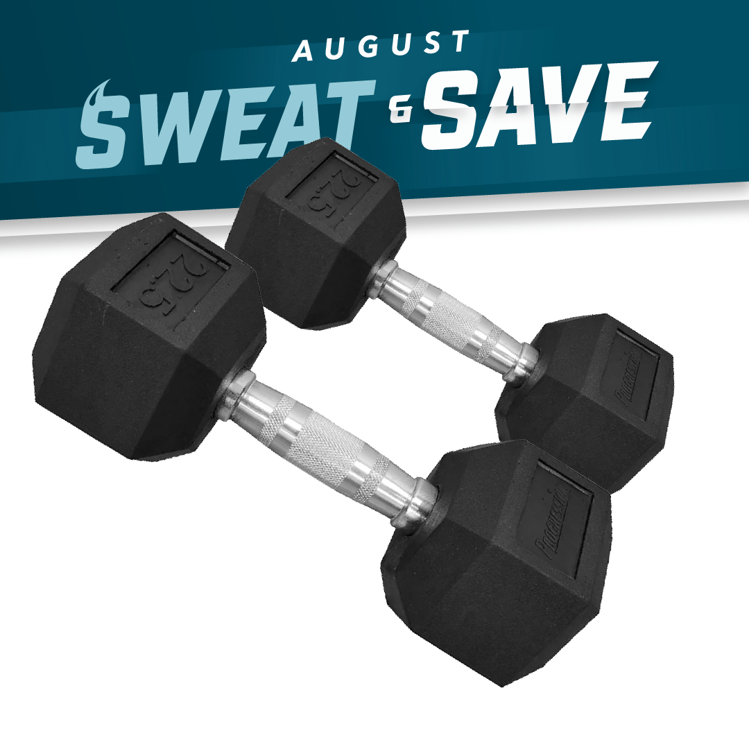 Progression Rubber Hex Dumbbell - Single $1.29/lb - Dumbbells - Progression Fitness - 1