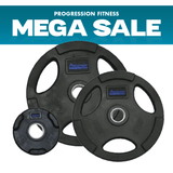 Progression Tri - Grip Olympic Rubber Plate - Rubber Olympic - Progression Fitness - 1