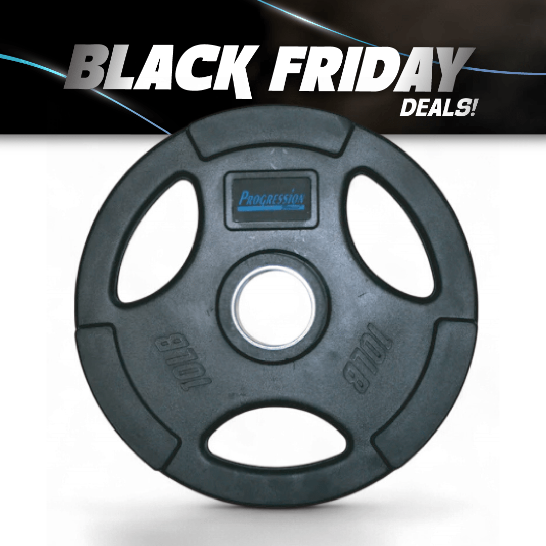Progression Tri - Grip Olympic Rubber Plate - Rubber Olympic - Progression Fitness - 1