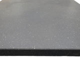 QS Rubber 3.2'x3.2'x50mm Impact Mat Straight Edge - BLACK - Impact Mat - QS Rubber - 3