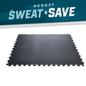 QS Rubber 4'x6'x9.5mm OD Interlocking Mat - BLACK - 4 x 6 x 3/8" - QS Rubber - 1