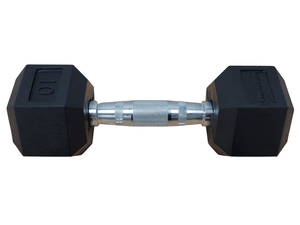 Progression Rubber Hex Dumbbell - Single