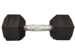 Progression Rubber Hex Dumbbell - Single