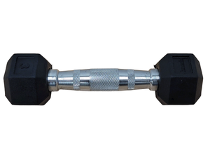 Progression Rubber Hex Dumbbell - Single