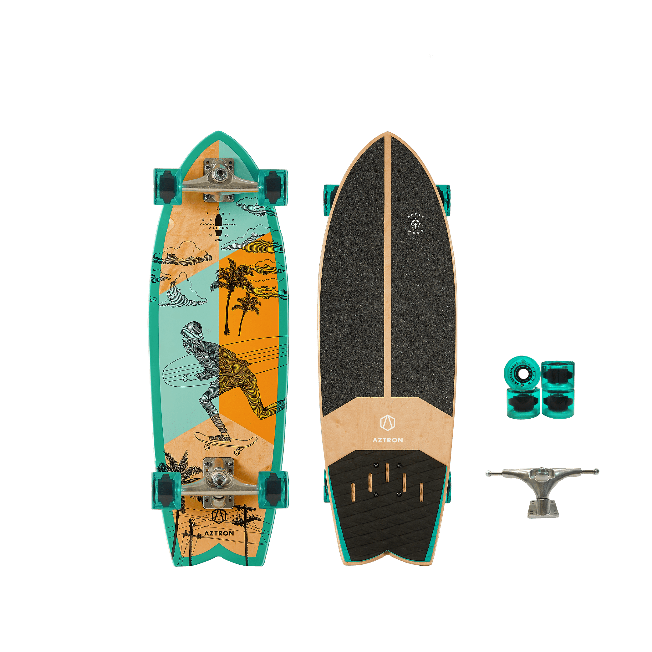 Flaman Fitness Aztron Street 31 Surfskate Board