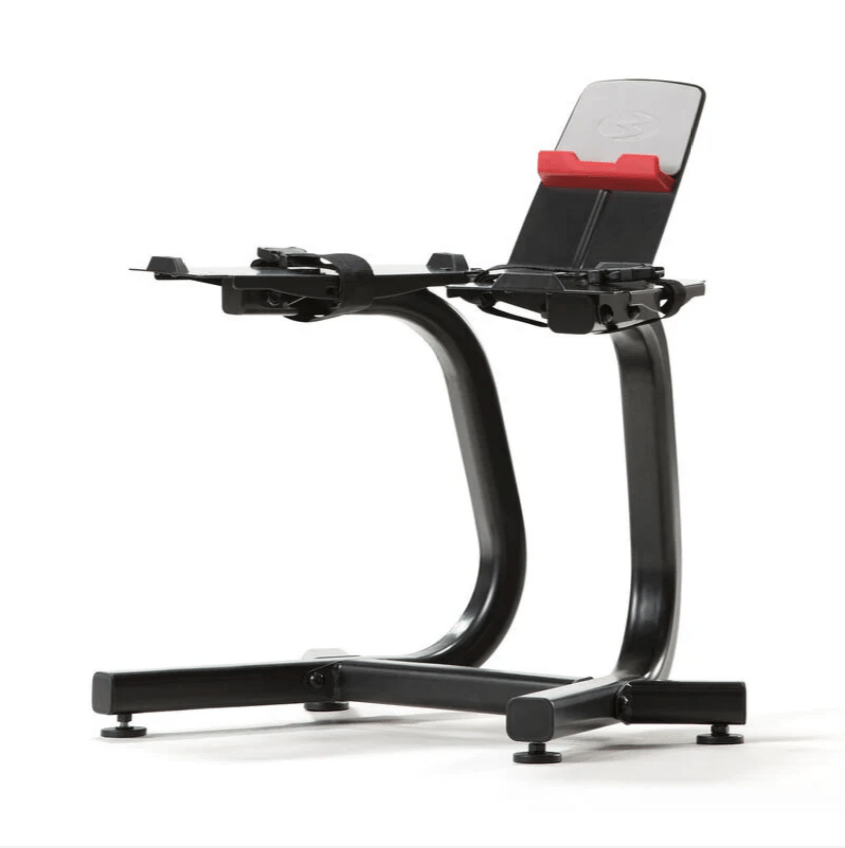 Bowflex selecttech dumbbell stand with media rack stores sale