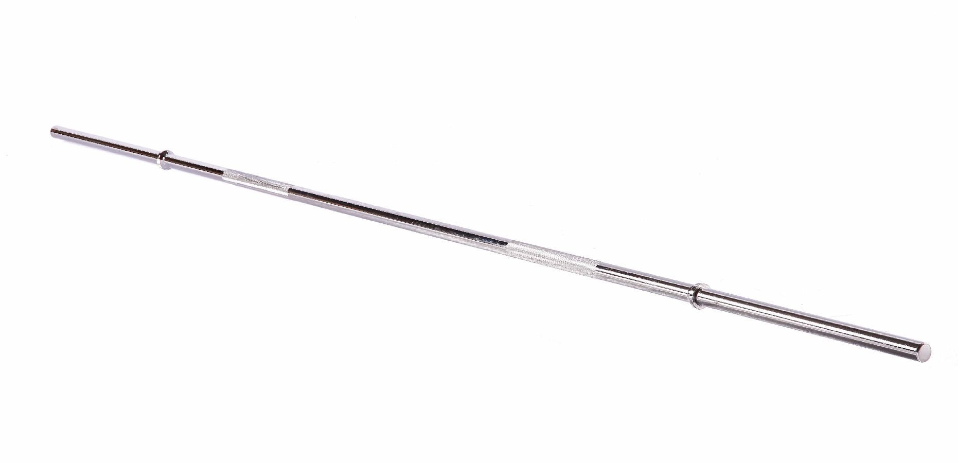 Chrome 86" (7 Foot) Standard Straight Bar (Non-Spinlock)-Non-Spinlock Barbell-Flaman Fitness-2