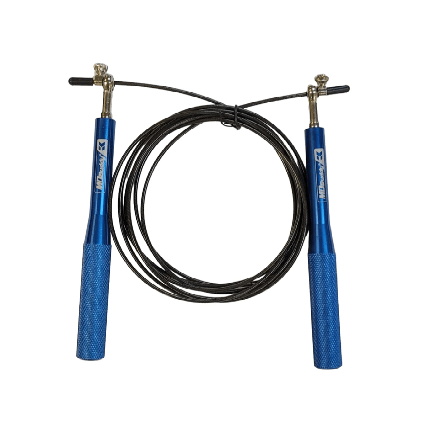 Flaman Fitness | MD Buddy Wire Cable Speed Rope - Blue Handle
