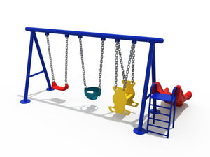 OUTDOOR Classic Swing Set (FY-12504)-Commercial Playgrounds-Flaman Family-2