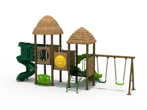 OUTDOOR Straw House Playground (FY-03002)-Commercial Playgrounds-Flaman Family-2