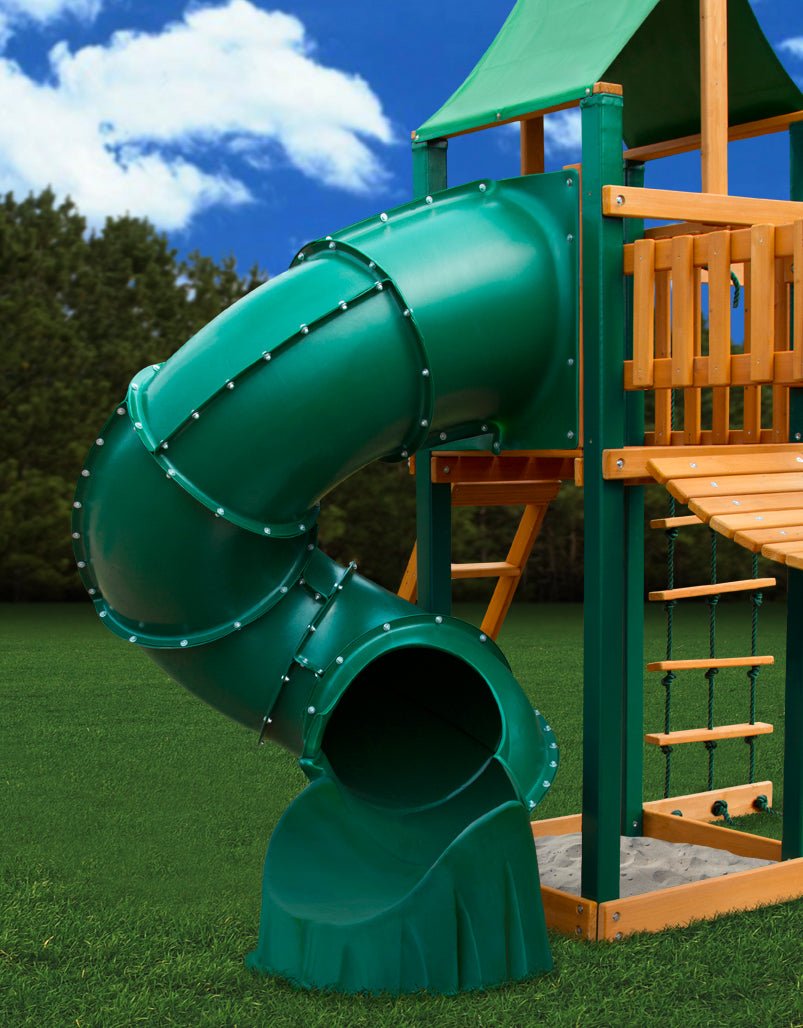 PlayNation Extreme Tube Slide- Green - 5 Foot-Commercial Playgrounds-PlayNation Play Systems-2