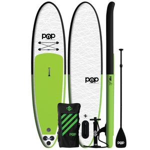 POP 11' Inflatable Paddle Board (Green/Black) 2023-Paddleboards-POP Board Co.-4