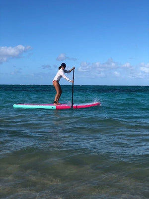 POP 11' Inflatable Paddle Board (Pink/Mint) 2023-Paddleboards-POP Board Co.-7