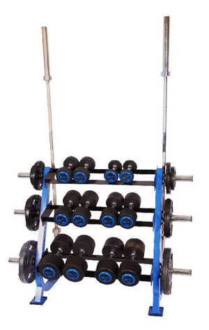 Progression 435 3-Tier Dumbbell Rack - (Including Plate Storage)-Dumbbell Rack-Progression Fitness-3