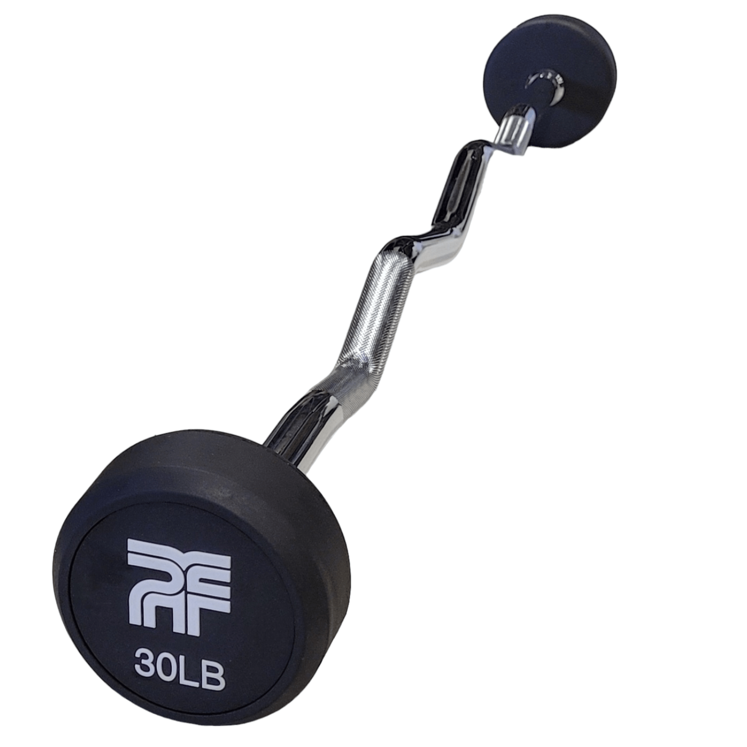 Titan Fitness 50 Lbs Curl Bar 50 Lb Straight Fixed Rubber Barbell