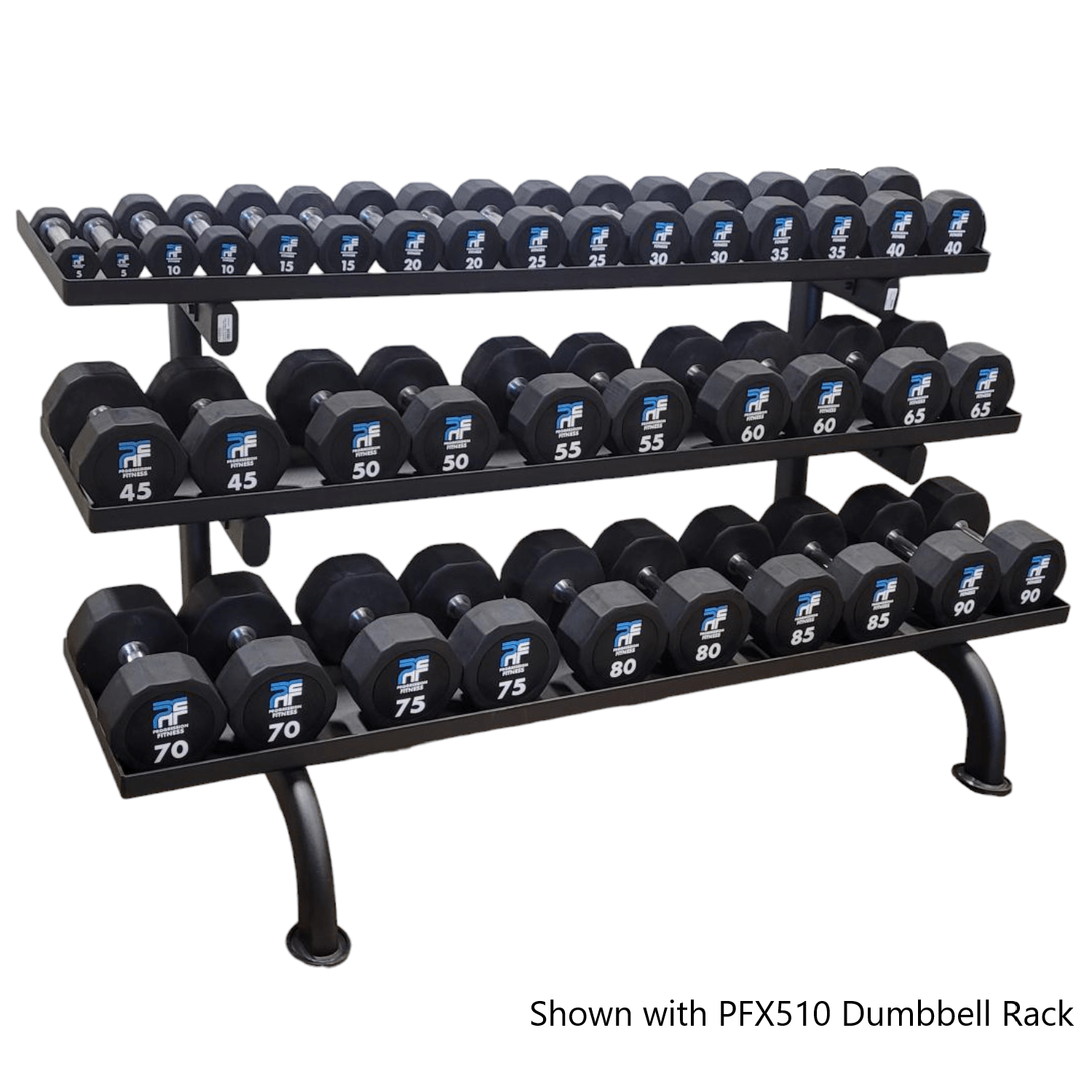 Progression Fitness Commercial Rubber Dumbbells