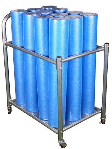 Flaman Fitness | Progression Foam Roller Rack - Cart Holds 12 Pc