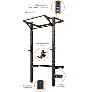 PRX Profile Pro Folding Rack - (With Kipping Bar)-Wall Mounted Rack-PRX Performance-3