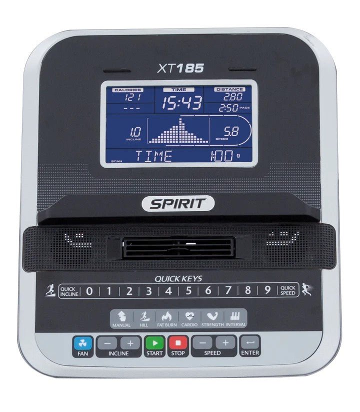 Spirit XT185 Treadmill - Silver-Folding-Flaman Fitness-7