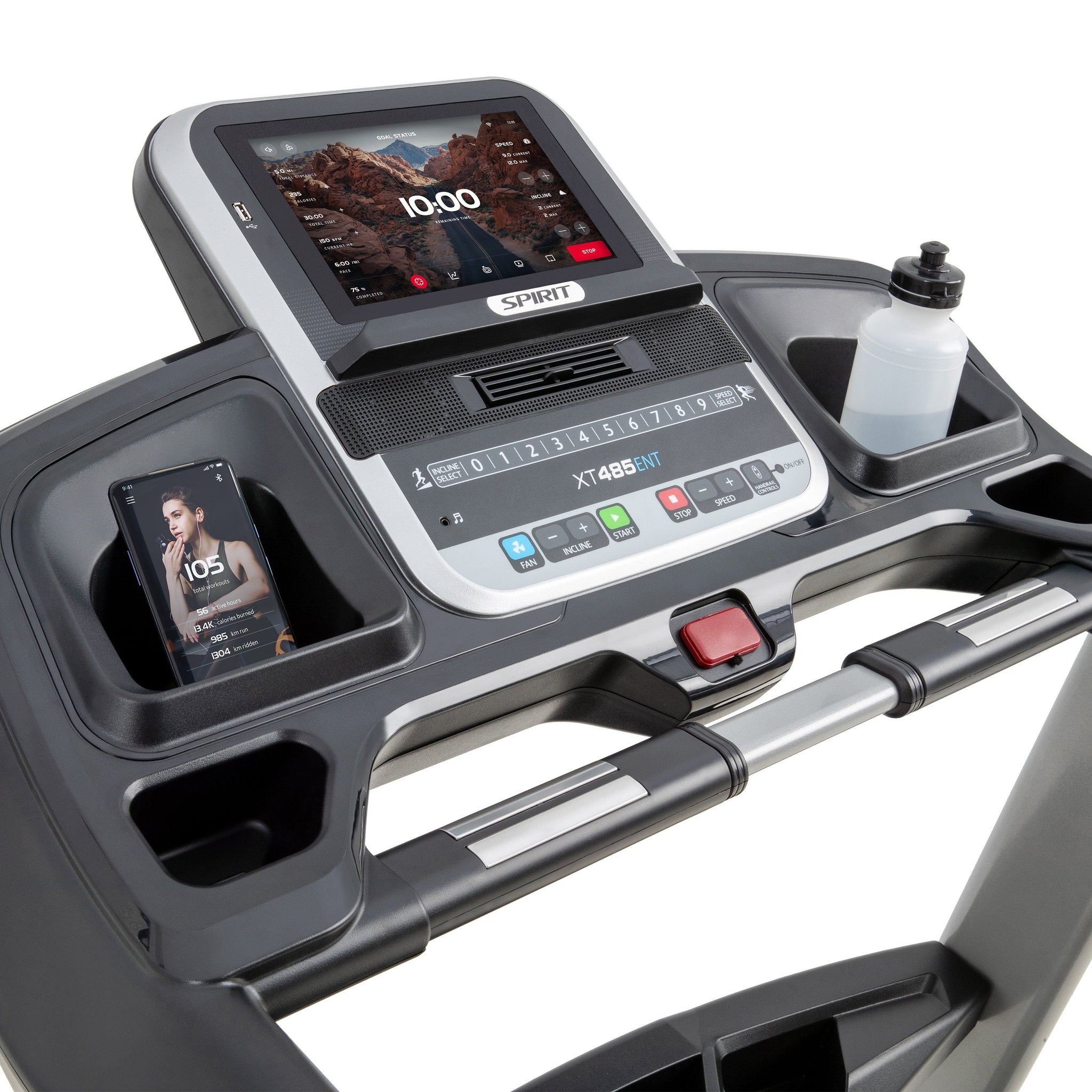 Spirit XT485ENT Treadmill w/10.1" Touchscreen-Touchscreen Models-Spirit Fitness-5