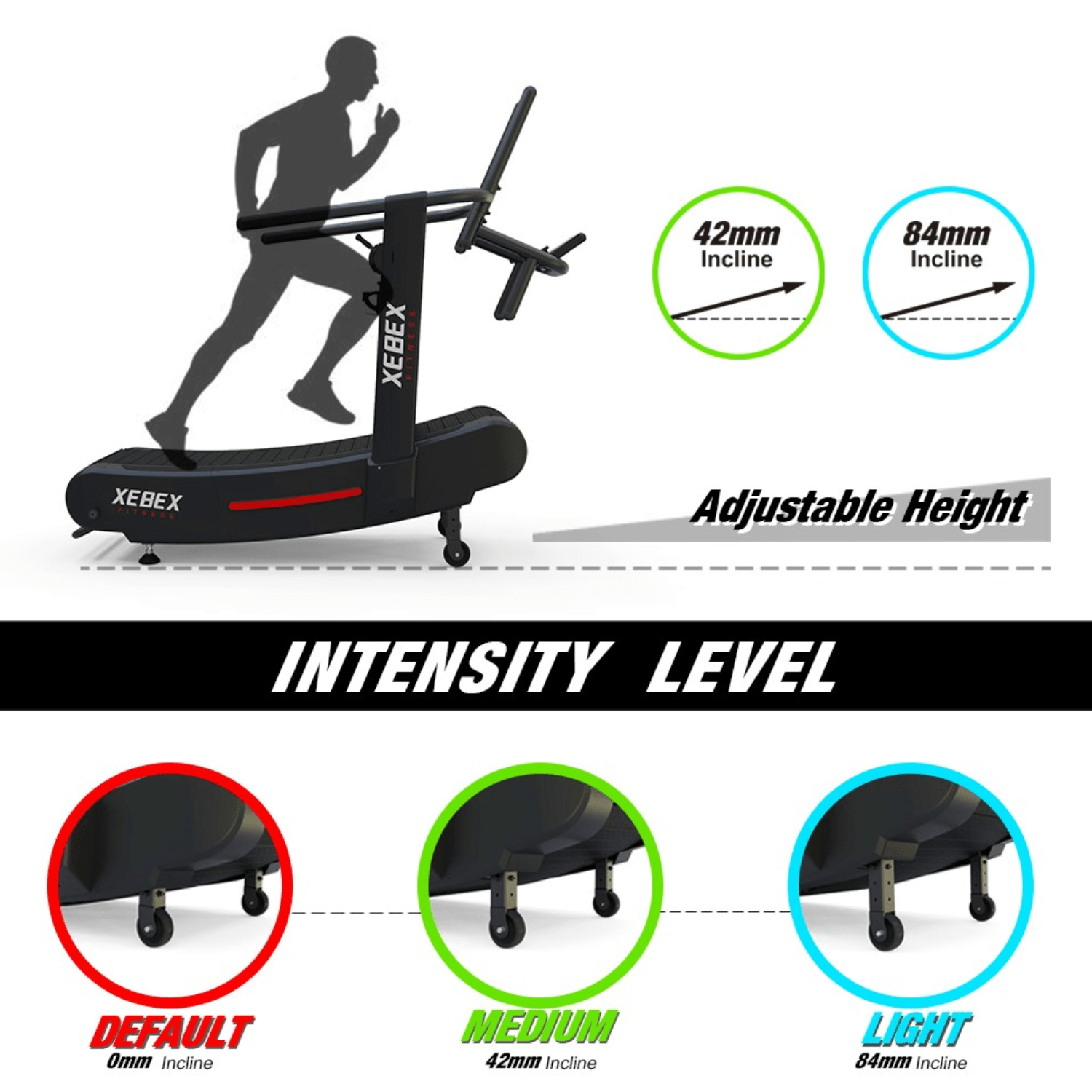 Xebex AirPlus Air Runner Treadmill (ACRT-02)-Curved Treadmill-Flaman Fitness-15