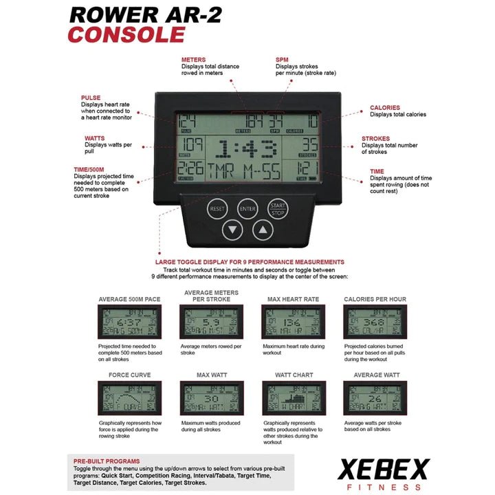 xebex air rower 2.0