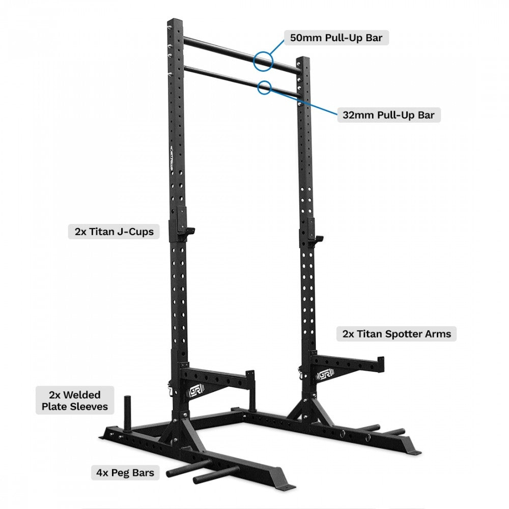 Xebex Titan Guillotine Commercial Half Rack (SPRK710HDT2)-Weight Lifting Rack-GET RXD LLC ( c/o Xebex Inc. )-2